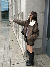 Zelda Vintage Leather Fur Mustang Jumper