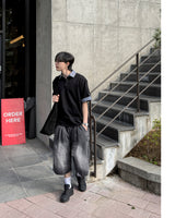 Dera Side Snap Bermuda Denim Pants