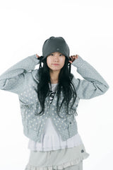 ribbon beanie(gray)