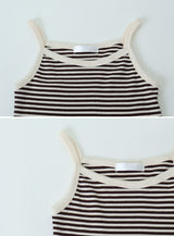 Cozy Border Cotton Rib Sleeveless (4color)