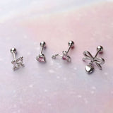 [SET] キューピッドリボンハートピアス