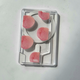 peach MagSafe transparent card wallet 