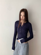 Base Spandex Round Long Sleeve T-Shirt