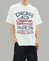 chicago over short sleeve tee(WHITE)