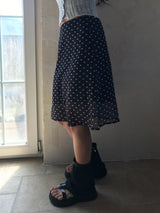 Misty Sheer Dot See-through Mini Skirt