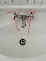 Rose Pink Ribbon Pin (2pcs)