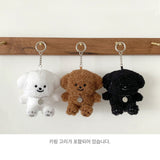 Plush Poodle Puppy Keychain (Necklace SET)