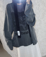 Layered printed oversized fit T-shirt