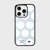 holiday epoxy bumper case (sky blue-white dot)