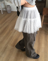Biso See-through dot layered skirt