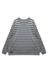 JERRY STRIPE OVERFIT LONG SLEEVE T-SHIRT / GRAY