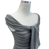 [🖤MD PICK] シネマストライプタイオフショルダートップ (Gray)
