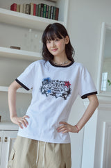 26SS★ Stamp Club Ringer Short Sleeve Tee