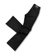 Star Stud Shirring Flared Denim Pants_Black