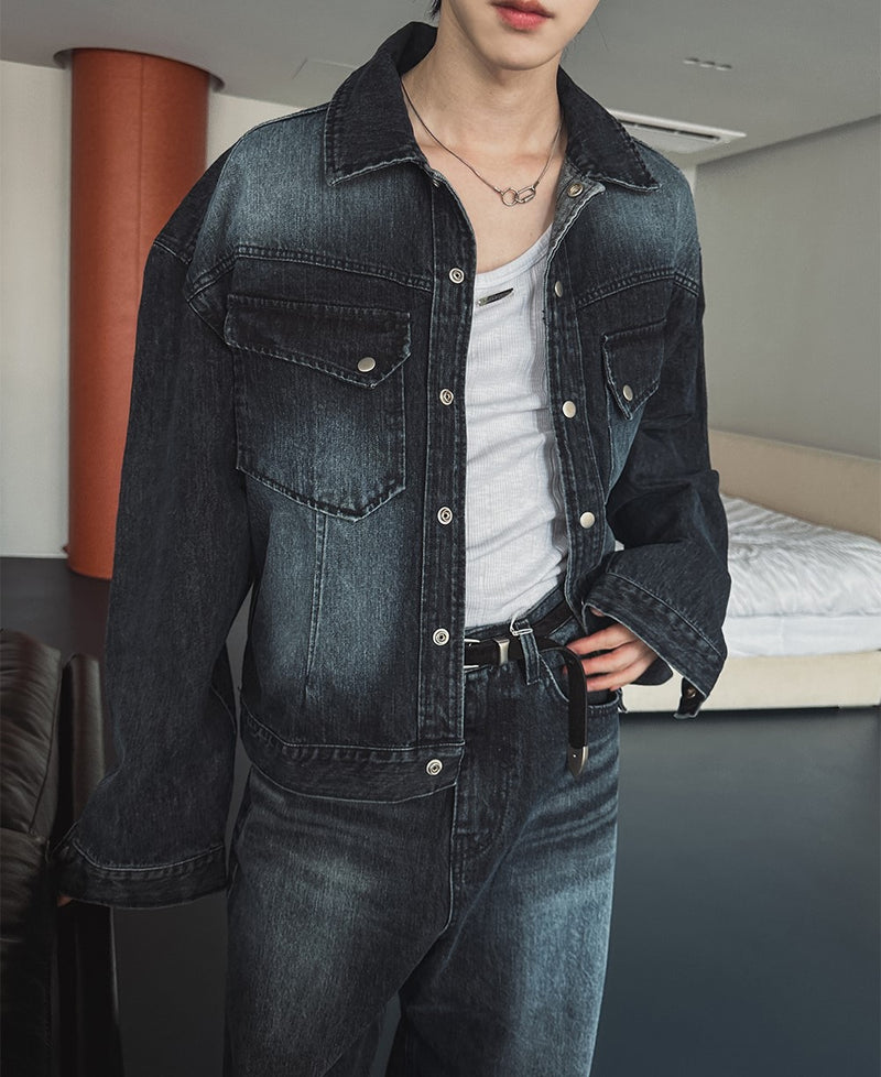 Bor Washed Western Denim Jacket