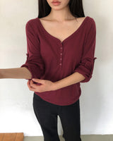シニズ ロールアップ 7分袖 Tシャツ