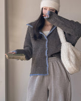 Bicolor loose fit Knit cardigan