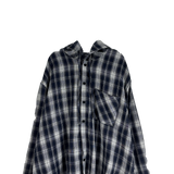 vely gingham hooded shirt