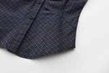 Classic Square Collar Check Shirt