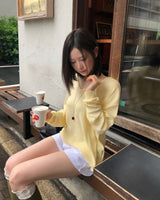 [ORIGINAL] Rainy V-Neck Sheer Long-Sleeve Tee