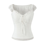 Deni Lace Ribbon Top