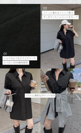 【MADE】Nylon Shirt Mini Dress