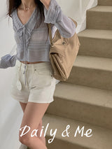 frill see-through cardigan(4color)