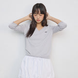 Lace V-neck Knit_gray