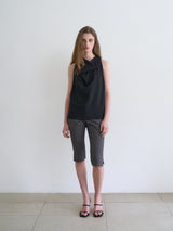 Celine cowl blouse (Black)