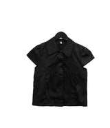 トレンチボタンクロップド半袖シャツジャケット
