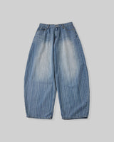 Randy Striped Washed Curved Denim