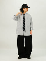 ST Basic Oxford Overfit Stripe Shirts
