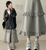 Posey banding layer frill long skirt