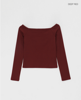 [B-BASIC] スタンダードオフショルダー長袖Tシャツ