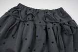 Mellow Dot Ribbon Volume Skirt