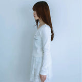 lace letter tee (white)