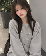 26FW★ Happy Puppy Patch Pigment Raglan Sweatshirt