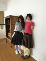 YWD PLAID PLEATS SKIRT (3color)