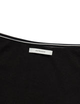 ST FRILL CONTRAST SLEEVELESS(BLACK)