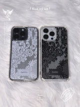 Black Veil Lace Gel Hard Phone Case