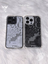 [Magsafe]Black Veil Lace Gel Hard Phone Case
