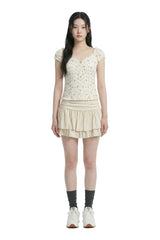 Rose Flower Frill Blouse