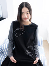 NEEDLEWORK LONG SLEEVE T (BLACK)