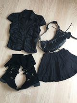 Open toe suede buckle boots