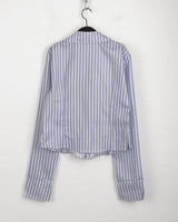 Aton geek chic twisted ribbon striped shirt
