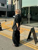 Deep ocean denim set up shirt 2C
