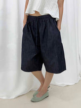 Linen denim bermuda pants(4color)