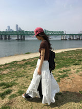 Side slit long skirt (1color)