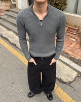 ゴルジ セミジップアップ マッスルフィット ニット