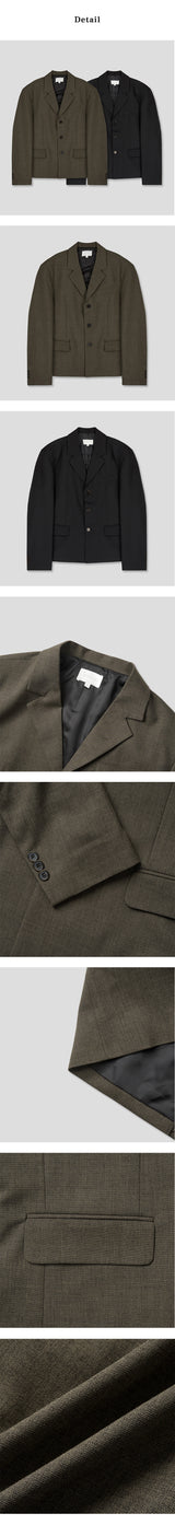 [F/W] Standard 3button short jacket(2color)